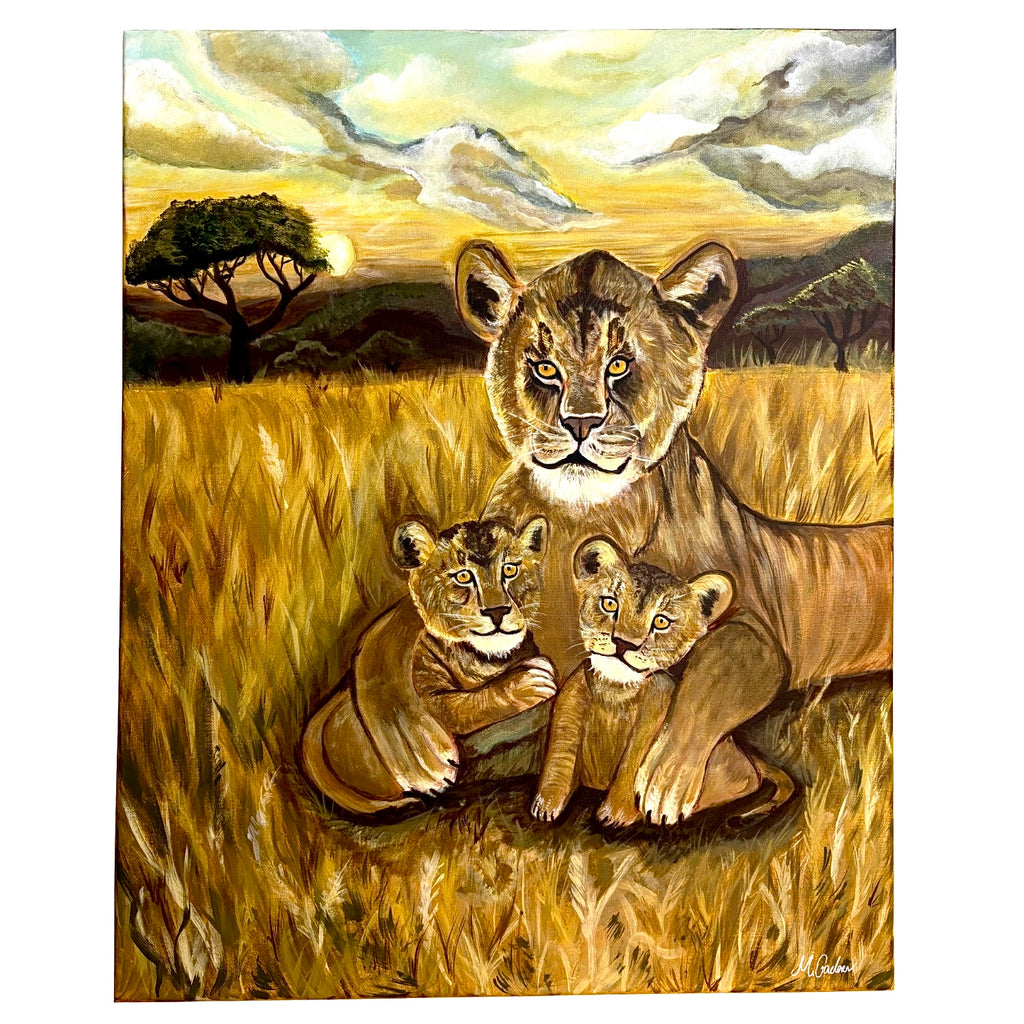 Lioness with cubs