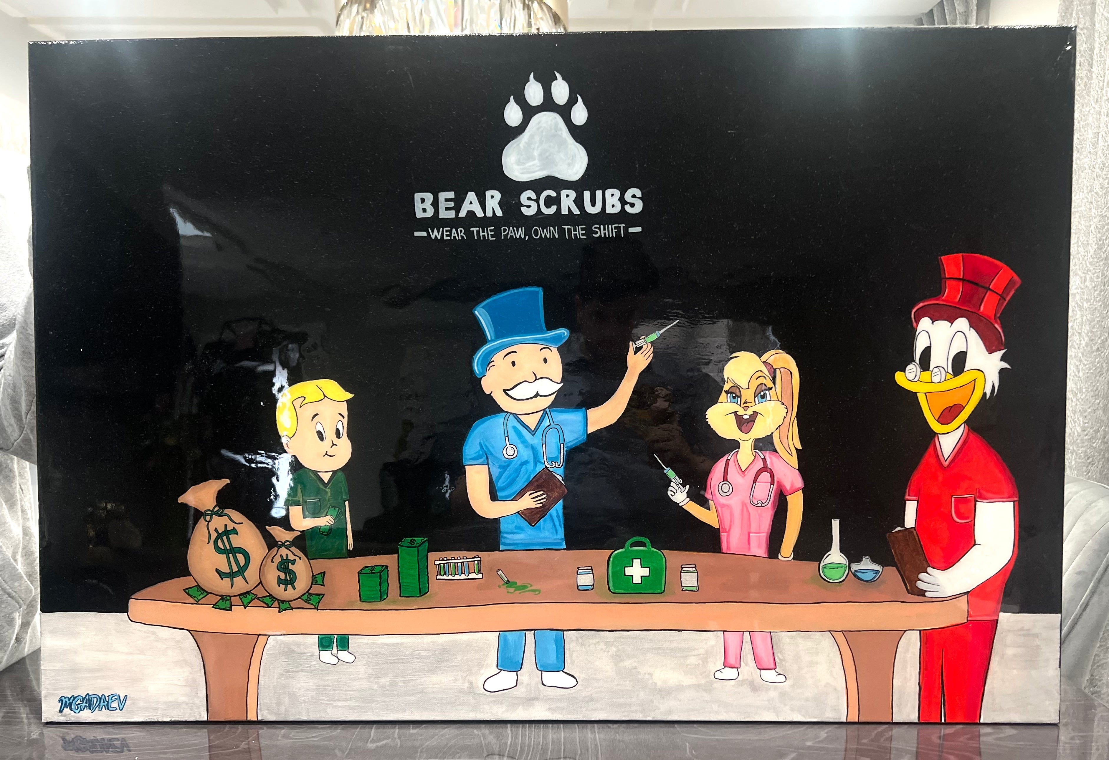 Bear Scrubs - “Monopoly” Theme